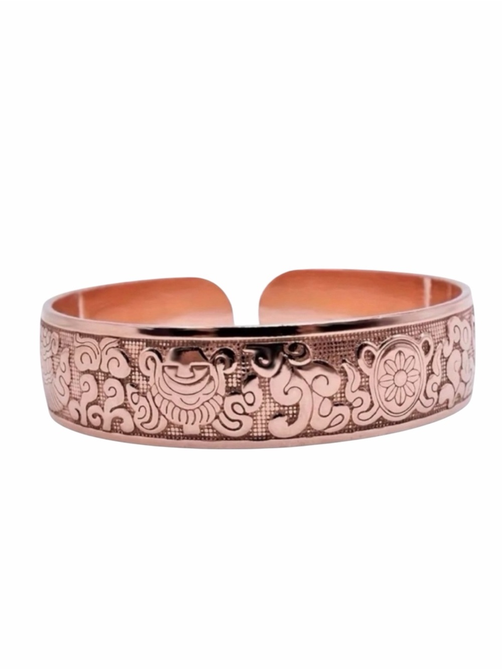 Bohemian Chic Peacock Copper Bangle Cuff Bracelet NWOT